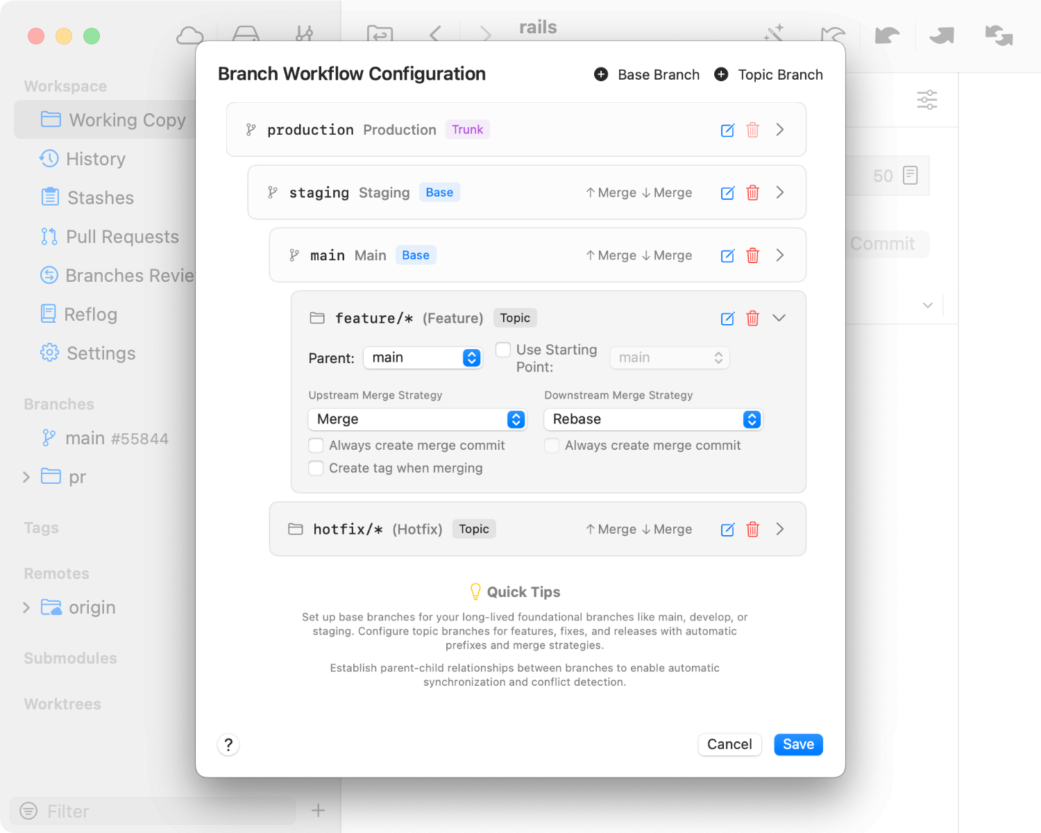 GitLab Flow in Tower – Overview